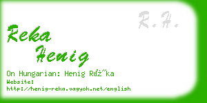 reka henig business card